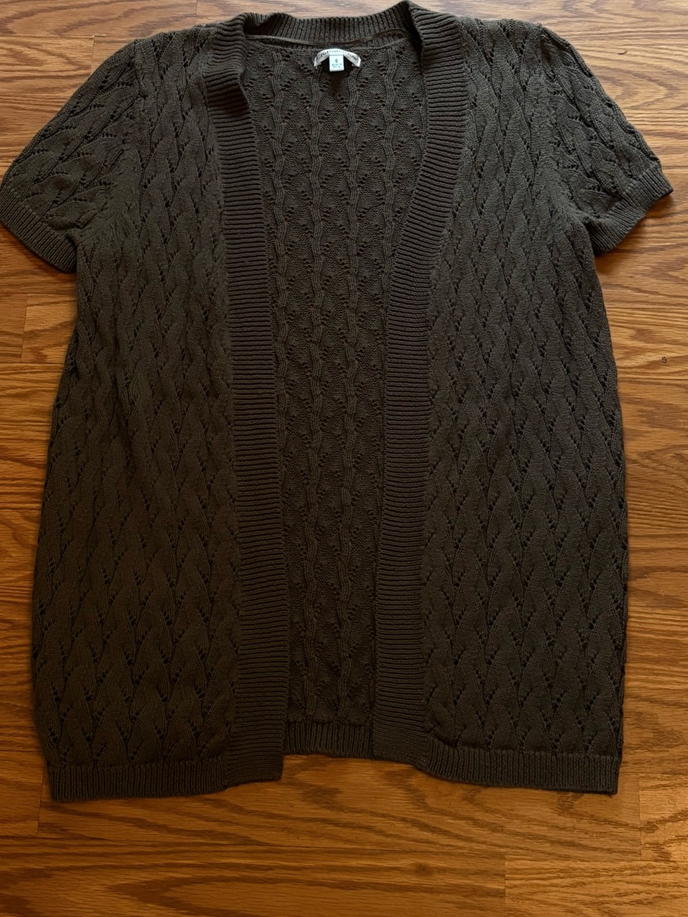 Croft & Barrow women’s Small Brown Open Front Cardigan Sweater - Picture 3 of 7